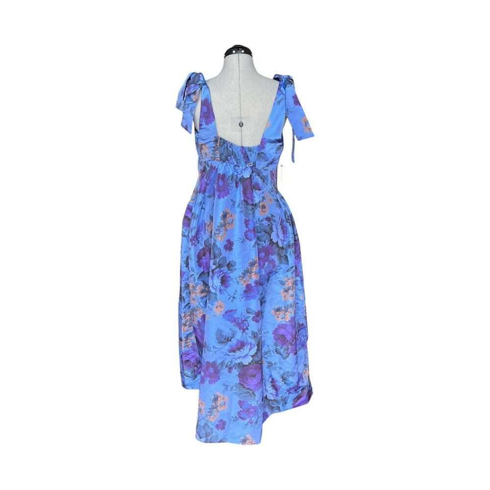 Maeve by Anthropologie Floral Maxi Dress Pockets NWT Size L Blue 178.00 MSRP - Picture 1 of 11